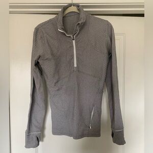 lululemon athletica Gray Long Sleeve Quarter-Zip Pullover
